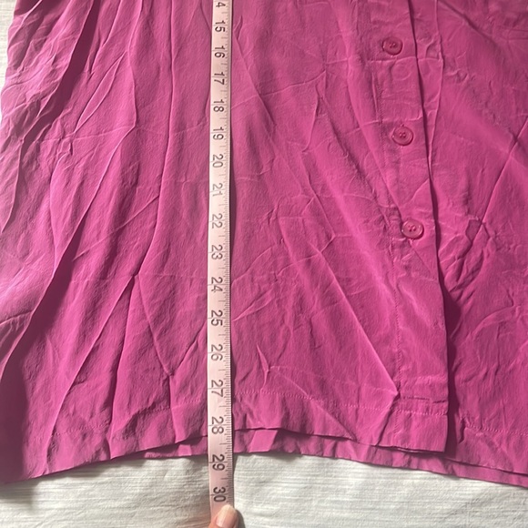 Vintage Oversized 100% Silk Button Down Shirt sz1X - Picture 9 of 9